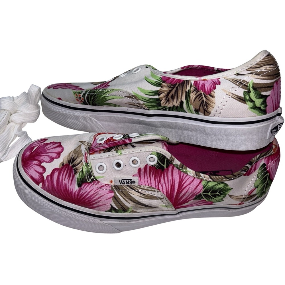 VANS Hawaii Flower Aloha Tropical Sneaker Shoes 721356 Hibiscus Women 7 M